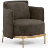 Buy Designer Armchair - Upholstered in Velvet - Hynu Taupe 60689 - in the EU
